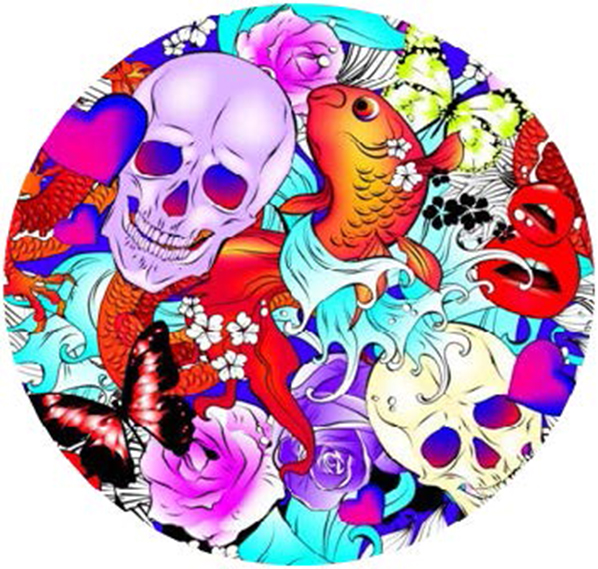 Ortho Transfer Paper Pink Skulls