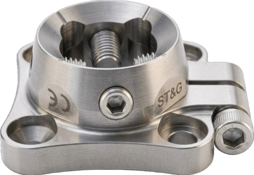 4 Hole Rotating Base with Rotating Receiver, Titanium
