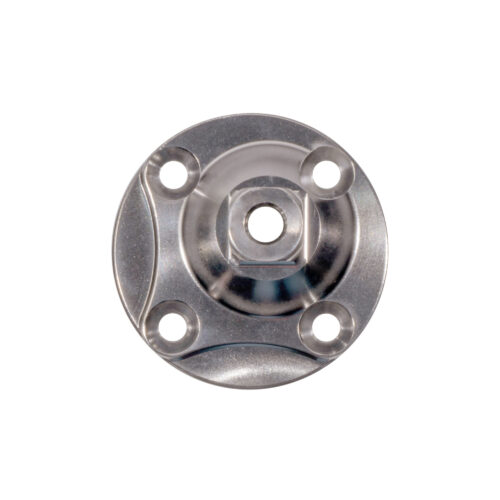 Diagonal Offset 4 Hole Pyramid with Round Base, Ti